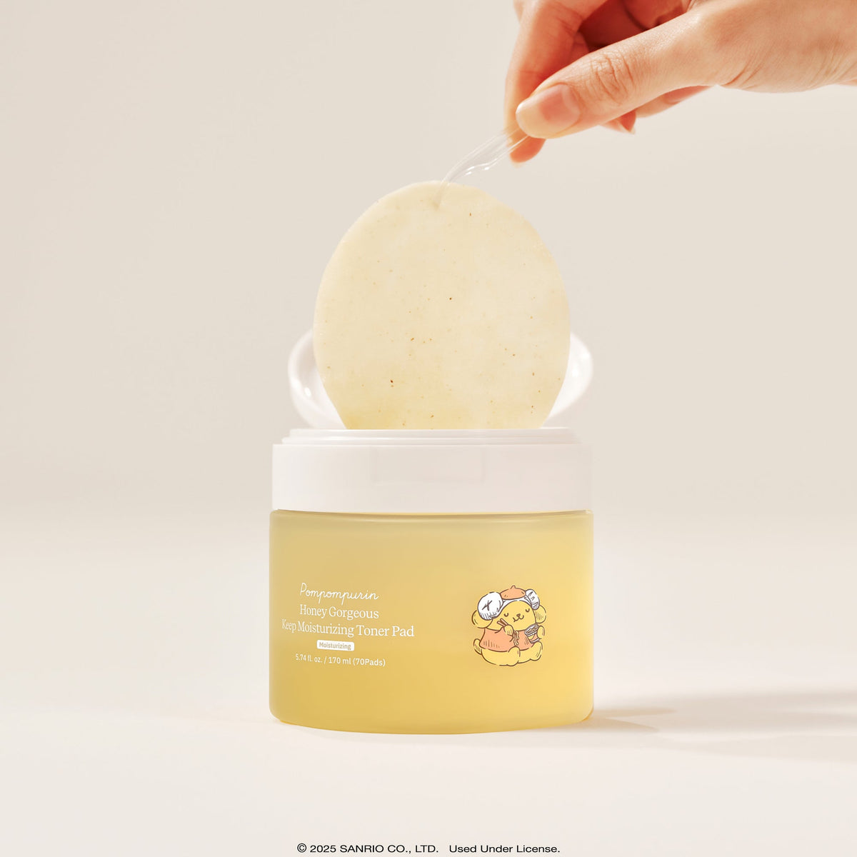 Pompompurin x ByUR Honey Gorgeous Keep Moisturizing Toner Pad (70 Count) Beauty ByUR US