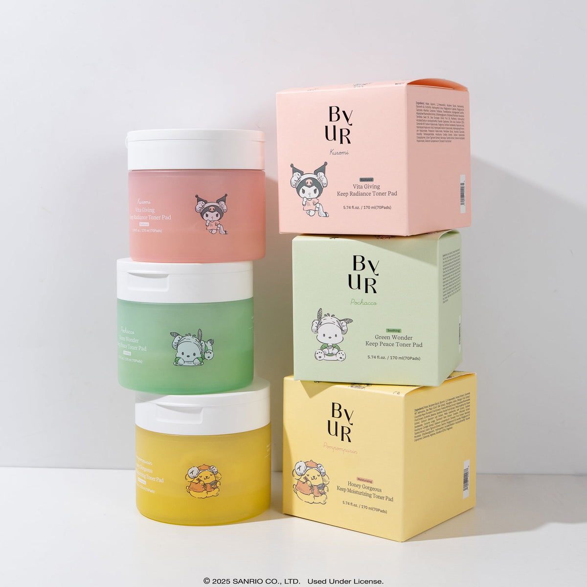 Pompompurin x ByUR Honey Gorgeous Keep Moisturizing Toner Pad (70 Count) (POPUP) Beauty ByUR US