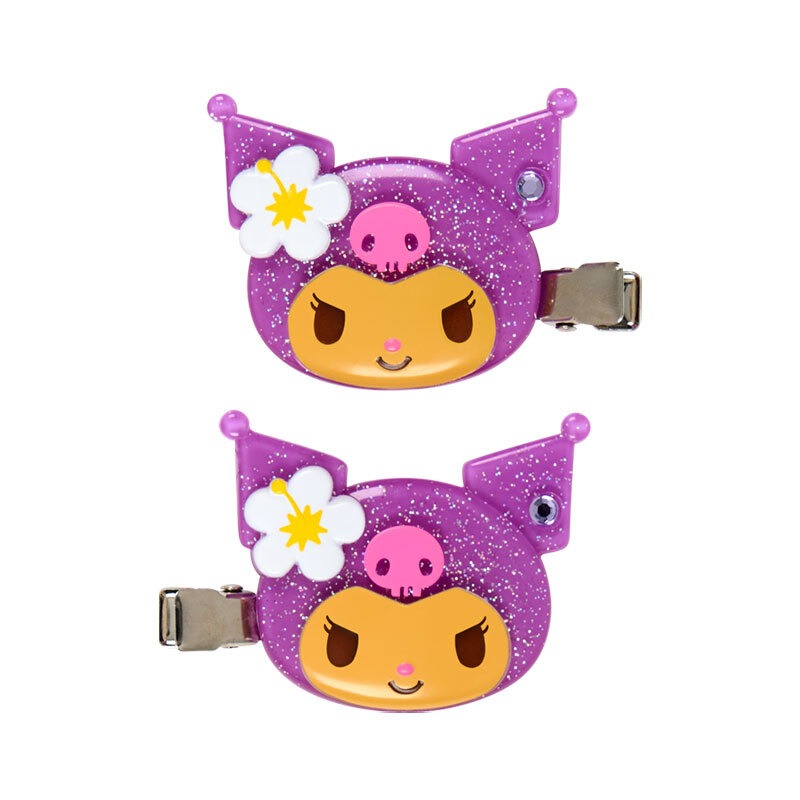 Kuromi Mini Hair Clip Set (Suntan Series) Accessory Japan Original