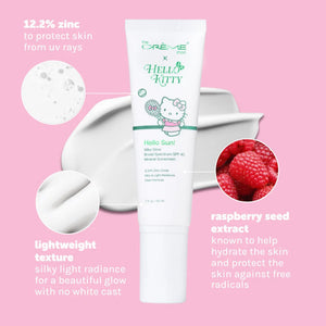 Hello Kitty x The Crème Shop Hello Sun! Silky Glow Mineral Sunscreen (SPF 40) Beauty The Crème Shop
