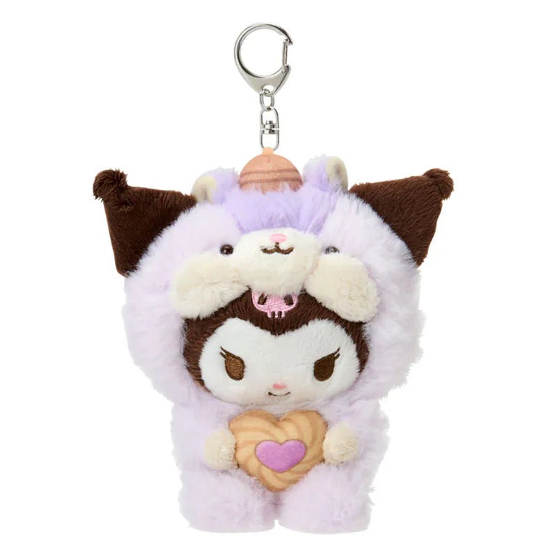 Kuromi Plush Mascot Keychain (Fluffy Squirrel Series) Accessory Japan Original
