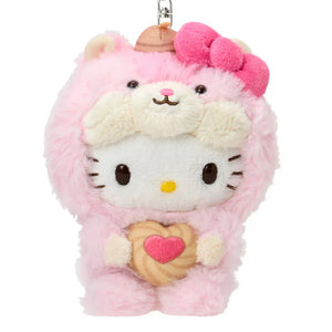 Hello Kitty Plush Mascot Keychain (Fluffy Squirrel Series) Accessory Japan Original
