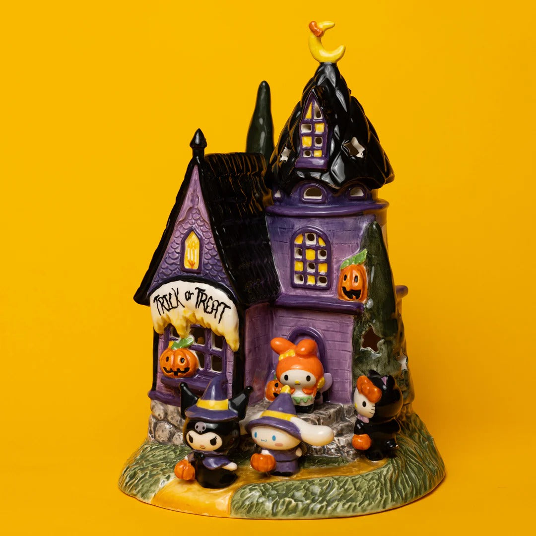Hello Kitty and Friends Trick or Treat Ceramic Candle House Home Goods Blue Sky Clayworks