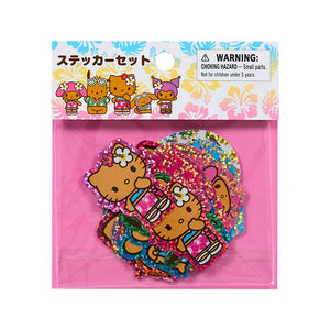 Sanrio Characters 17-pc Sticker Pack (Suntan Series) Stationery Japan Original