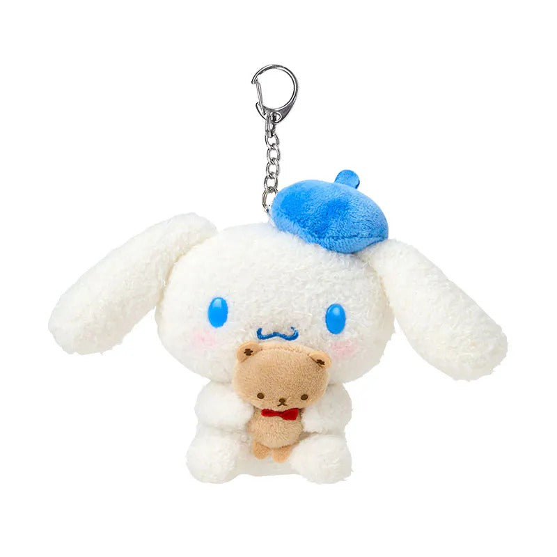 Cinnamoroll Blue Beret Plush Mascot Keychain (Kuma-san Series) Accessory Japan Original