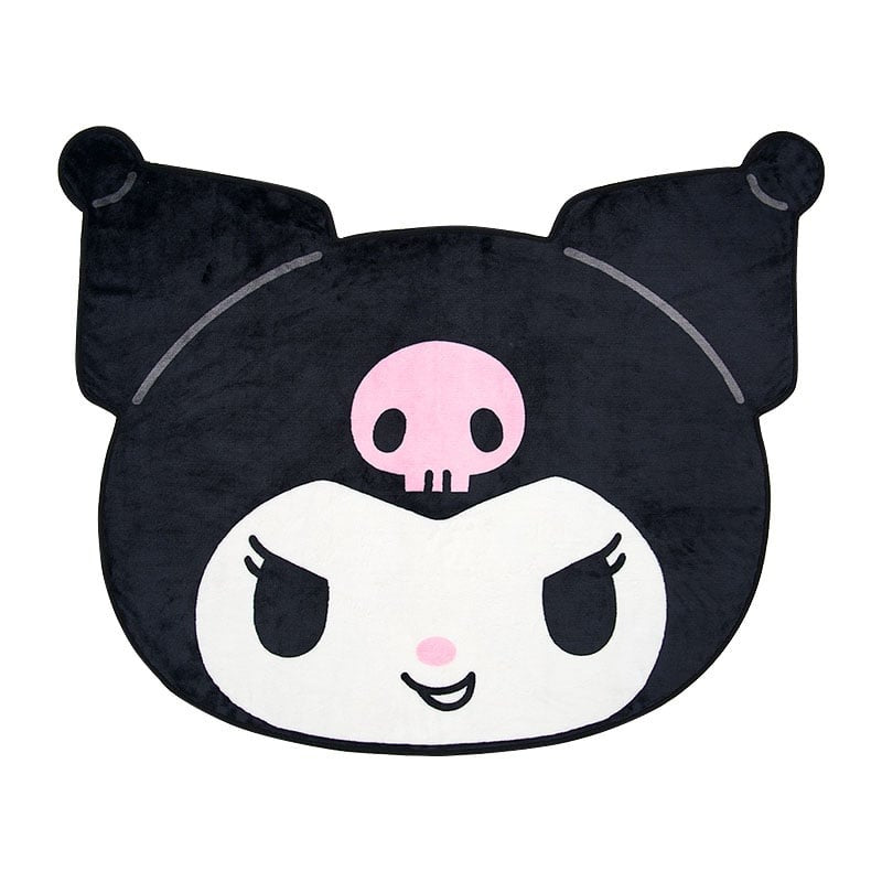 Kuromi Face-Shaped Throw Blanket Home Goods Japan Original