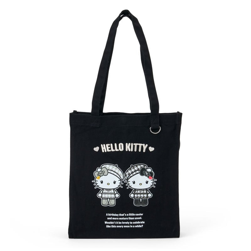 Hello Kitty Tote Bag (Monochrome Birthday Twins Series) Bags Japan Original