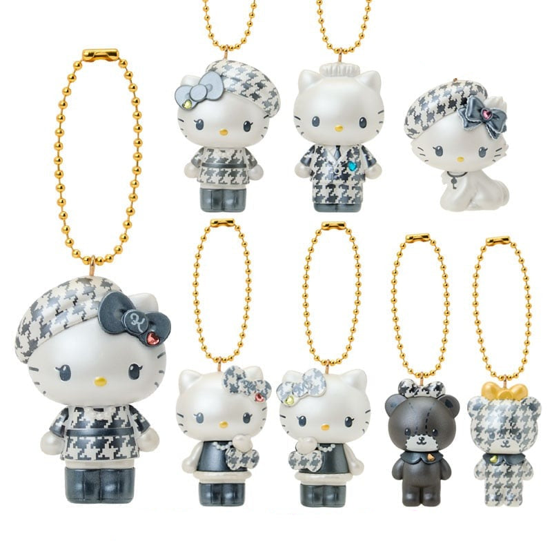 Hello Kitty シルバーチャーム 12点 セット Hello Kitty Bag Charm Blind Box (Monochrome Birthday Twins Series)