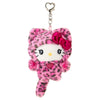 Hello Kitty Pink Plush Mascot Keychain (Leopard Cat Series) Accessory Japan Original