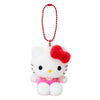Hello Kitty Classic Flocked Keychain Mascot Accessory Japan Original