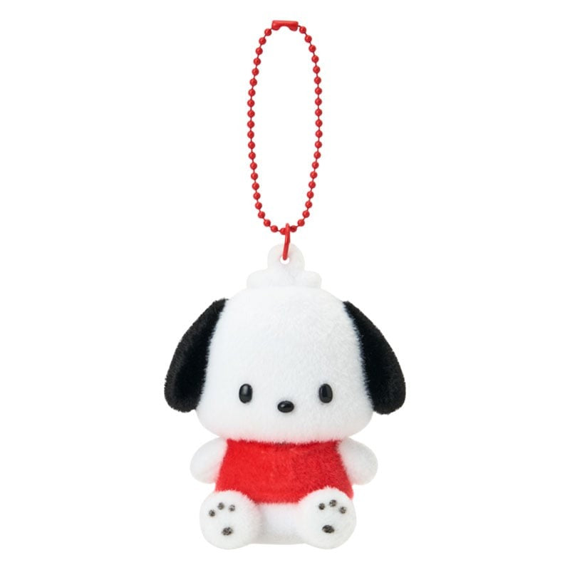 Pochacco Classic Flocked Keychain Mascot Accessory Japan Original