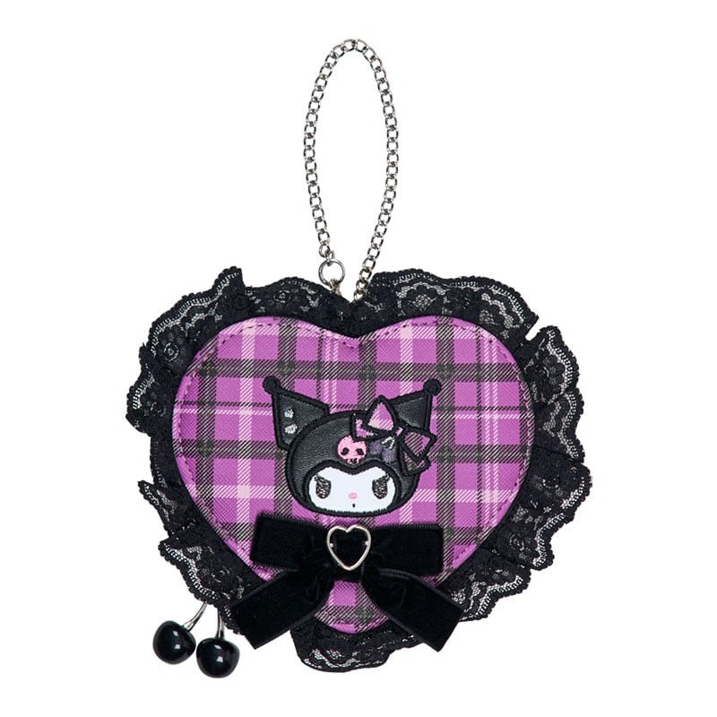 Kuromi Mini Pouch Charm (Rock ’n’ Check Series) Bags Japan Original