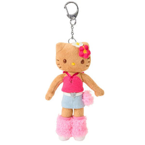 Hello Kitty Tanned Plush Mascot Keychain (Sanrio Closet Collection) Accessory Japan Original