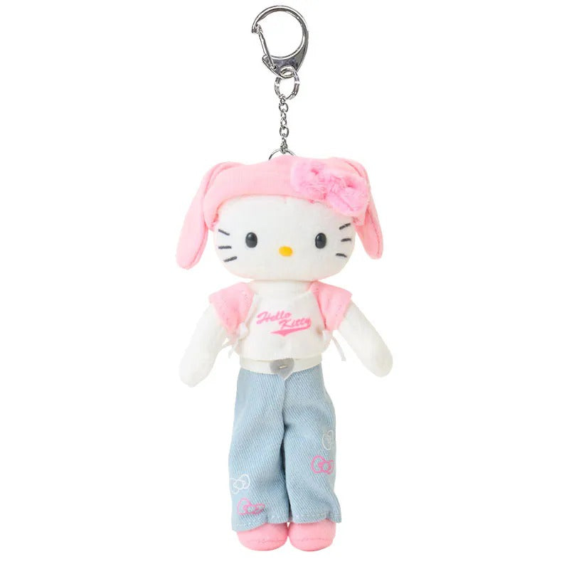 Hello Kitty Casual Plush Mascot Keychain (Sanrio Closet Collection)