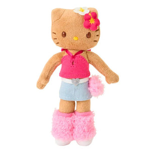 Hello Kitty Tanned Plush Mascot Keychain (Sanrio Closet Collection) Accessory Japan Original
