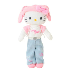 Hello Kitty Casual Plush Mascot Keychain (Sanrio Closet Collection) Accessory Japan Original
