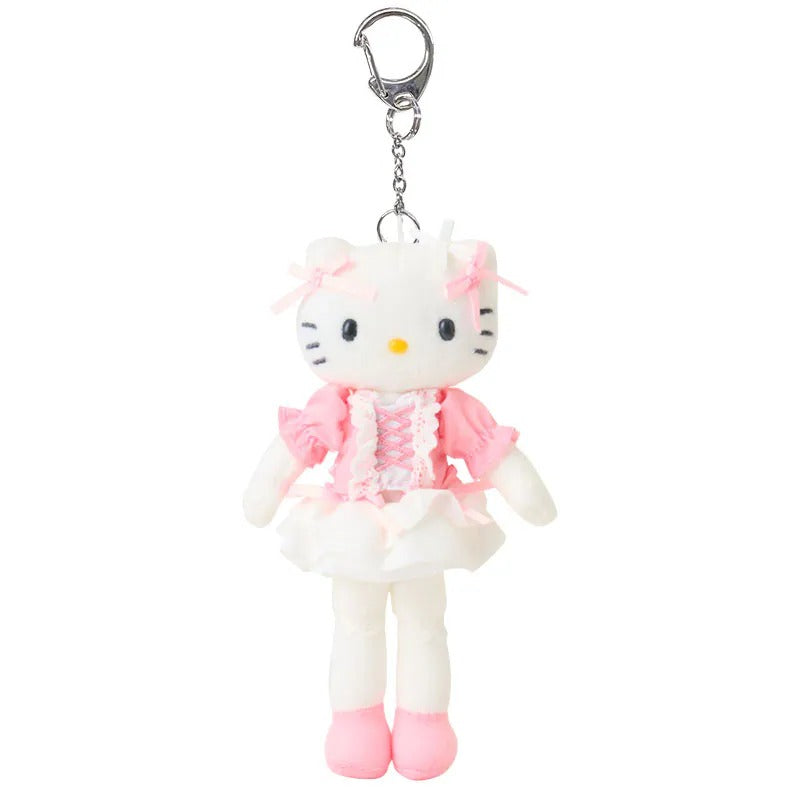 Hello Kitty Frilly Plush Mascot Keychain (Sanrio Closet Collection) Accessory Japan Original