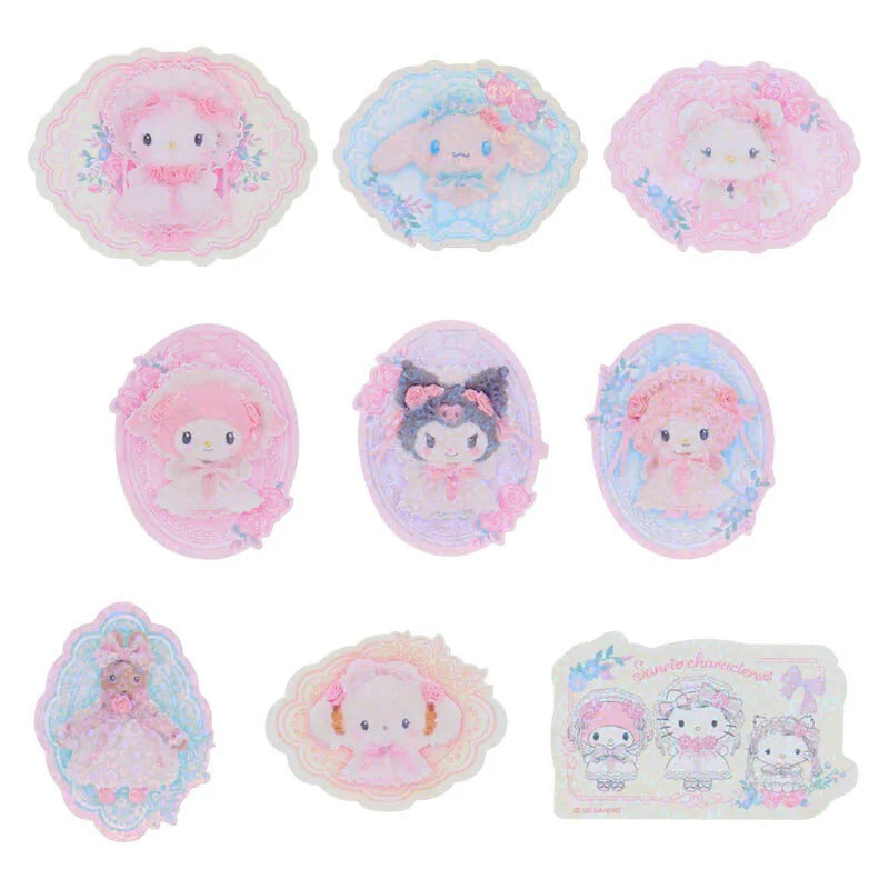 Sanrio Characters 18-pc Mini Sticker Pack (Lace and Frills Series) Stationery Japan Original