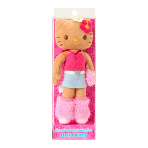 Hello Kitty Tanned Plush Mascot Keychain (Sanrio Closet Collection) Accessory Japan Original