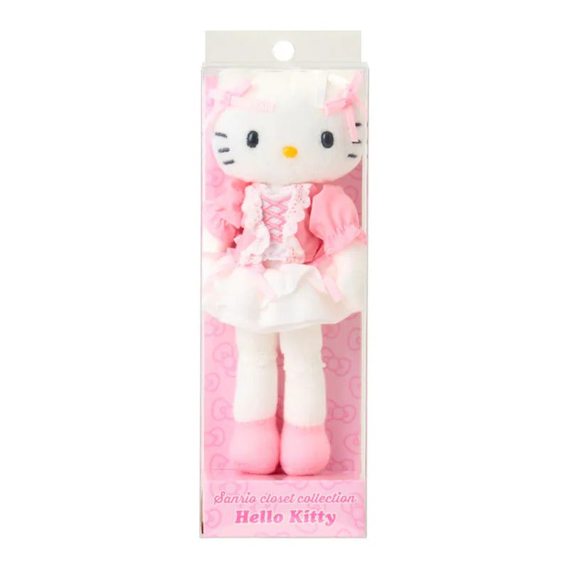 Hello Kitty Frilly Plush Mascot Keychain (Sanrio Closet Collection) Accessory Japan Original