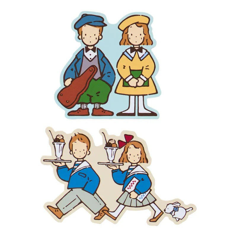 The Vaudeville Duo 16-pc Sticker Set (Friendly Pair Series) Stationery Japan Original