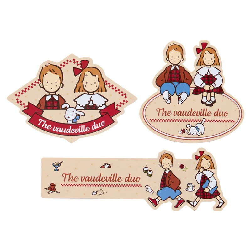 The Vaudeville Duo 16-pc Sticker Set (Friendly Pair Series) Stationery Japan Original