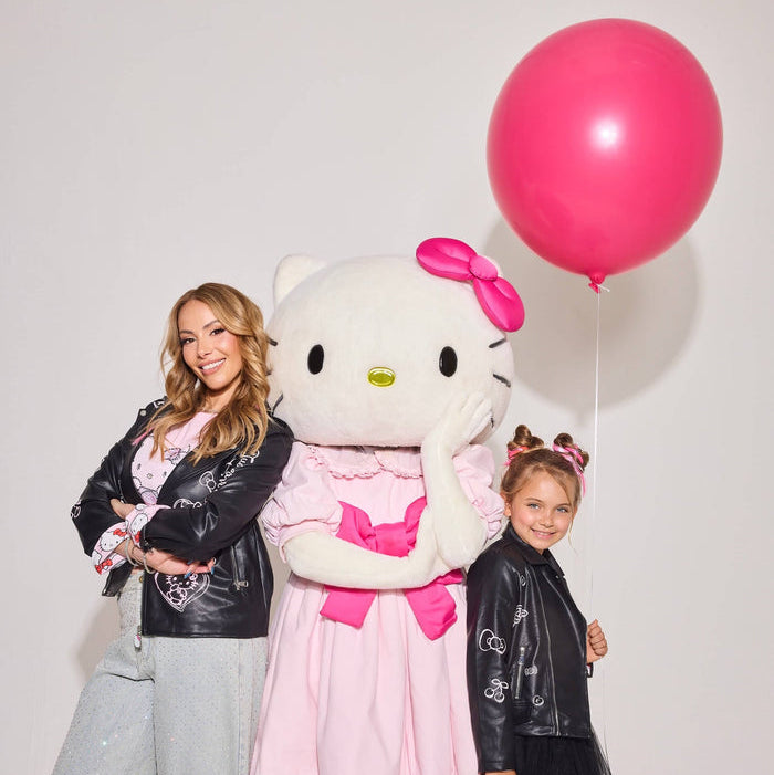 Hello Kitty x Lola + The Boys Adult Graffiti Biker Jacket (Black) Apparel Lola and The Boys NYC INC