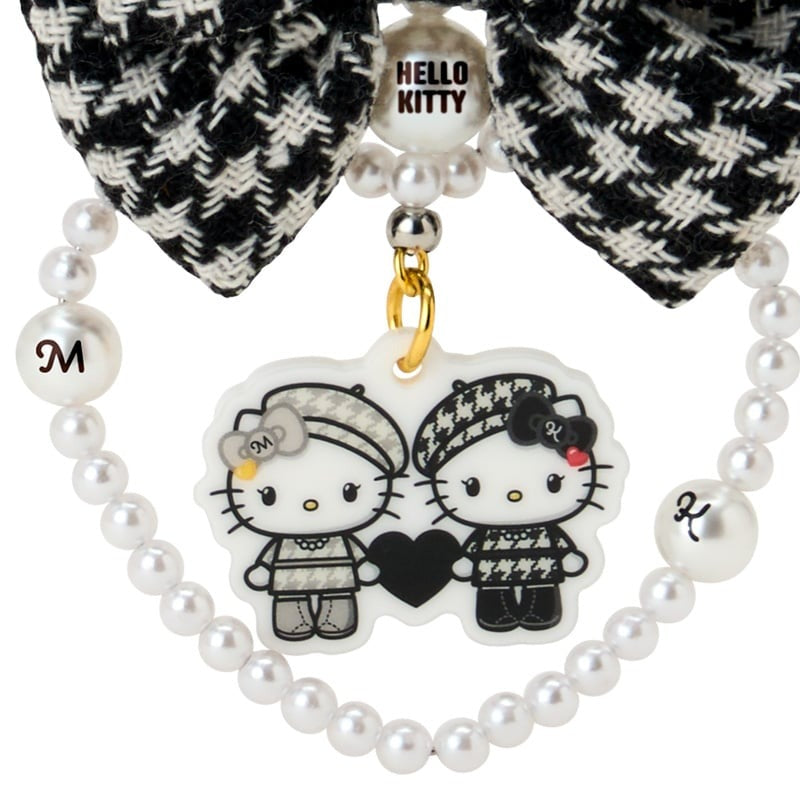 Hello Kitty Acrylic Keychain (Monochrome Birthday Twins Series) Accessory Japan Original