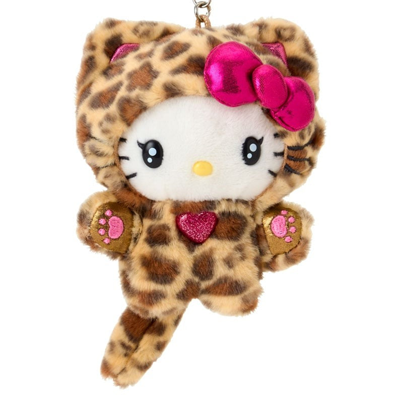 Hello Kitty Brown Plush Mascot Keychain (Leopard Cat Series) Accessory Japan Original