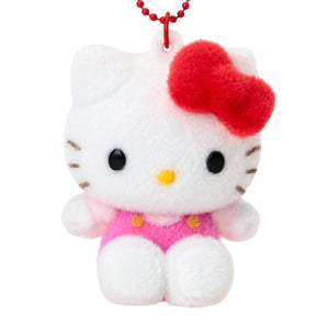 Hello Kitty Classic Flocked Keychain Mascot Accessory Japan Original