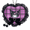 Kuromi Mini Pouch Charm (Rock ’n’ Check Series) Bags Japan Original