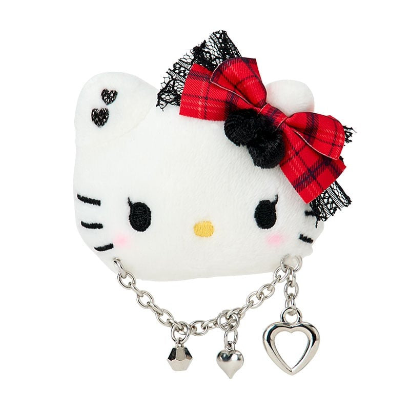 hello kitty backpack clip Hello Kitty Plush Hair Clip (Rock 'n' Check Series)