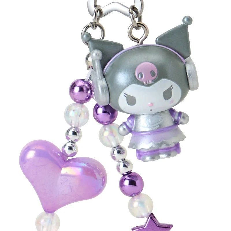 Kuromi Beaded Bag Charm (Tokimeki Planet Series) Accessory Japan Original