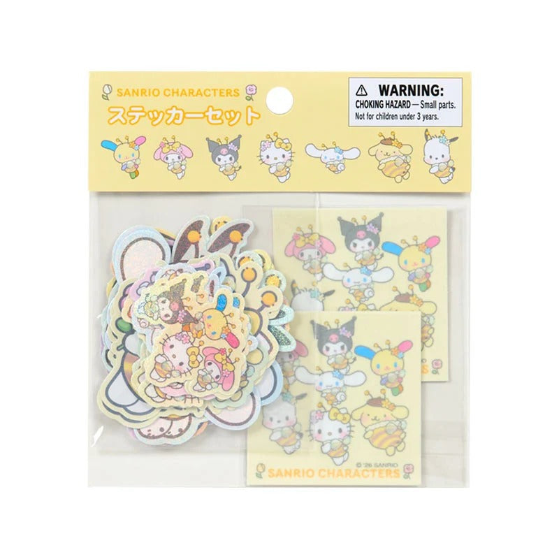 Sanrio Characters 24-pc Sticker Set (Sweet As Can Bee Series) Stationery Japan Original