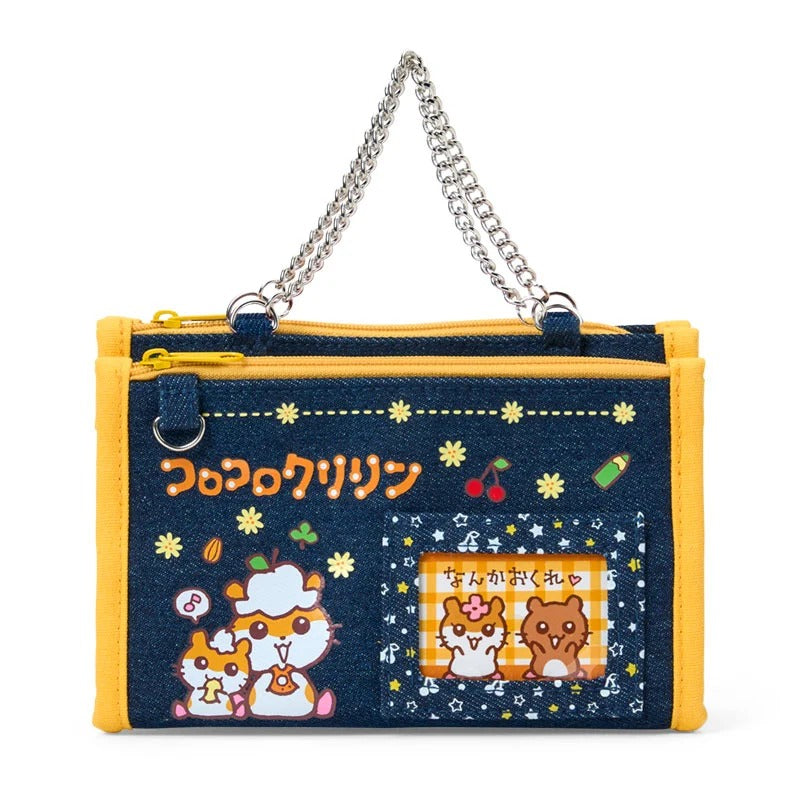 Corocorokuririn Mini Zipper Denim Pouch (Heisei Heart Series) Bags Japan Original