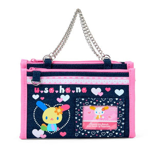 U*SA*HA*NA Mini Zipper Denim Pouch (Heisei Heart Series) Bags Japan Original