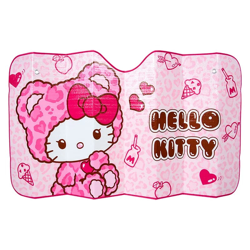 Hello Kitty Car Sun Shade (Teddy Pink)