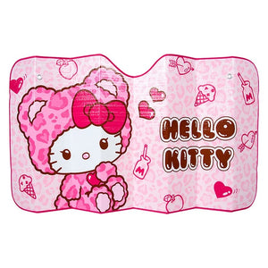 Hello Kitty Car Sun Shade (Teddy Pink) Travel Japan Original