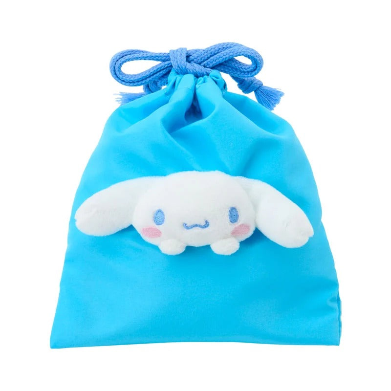 Cinnamoroll Face Plush Drawstring Travel Pouch Bags Japan Original