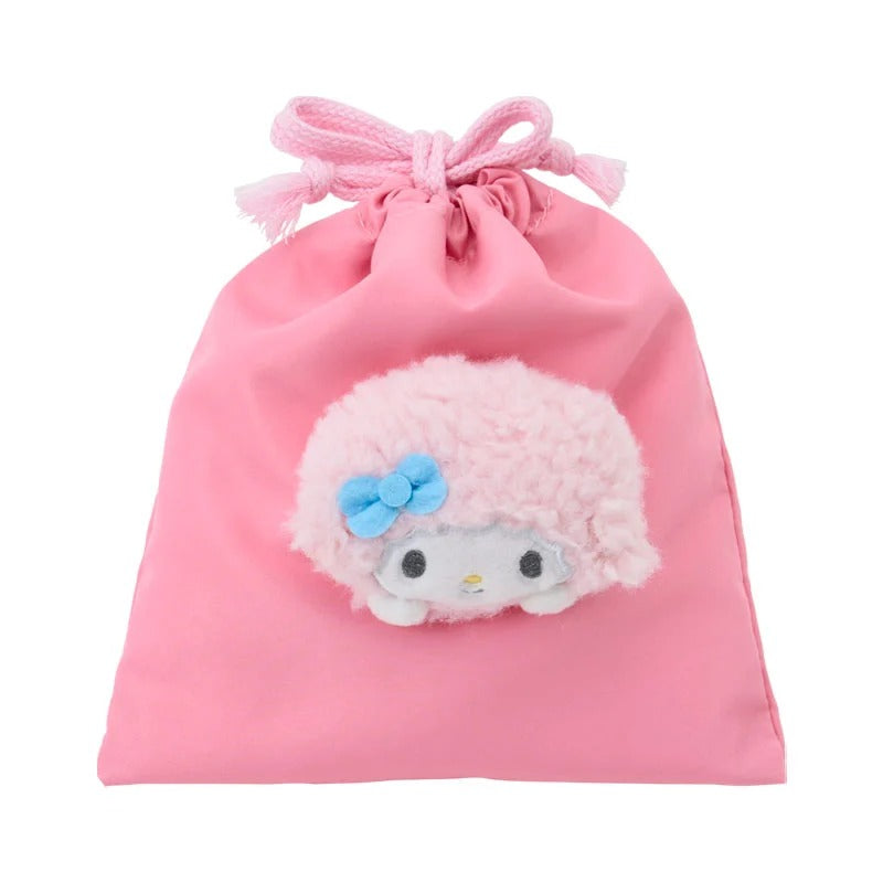 My Sweet Piano Face Plush Drawstring Travel Pouch Bags Japan Original