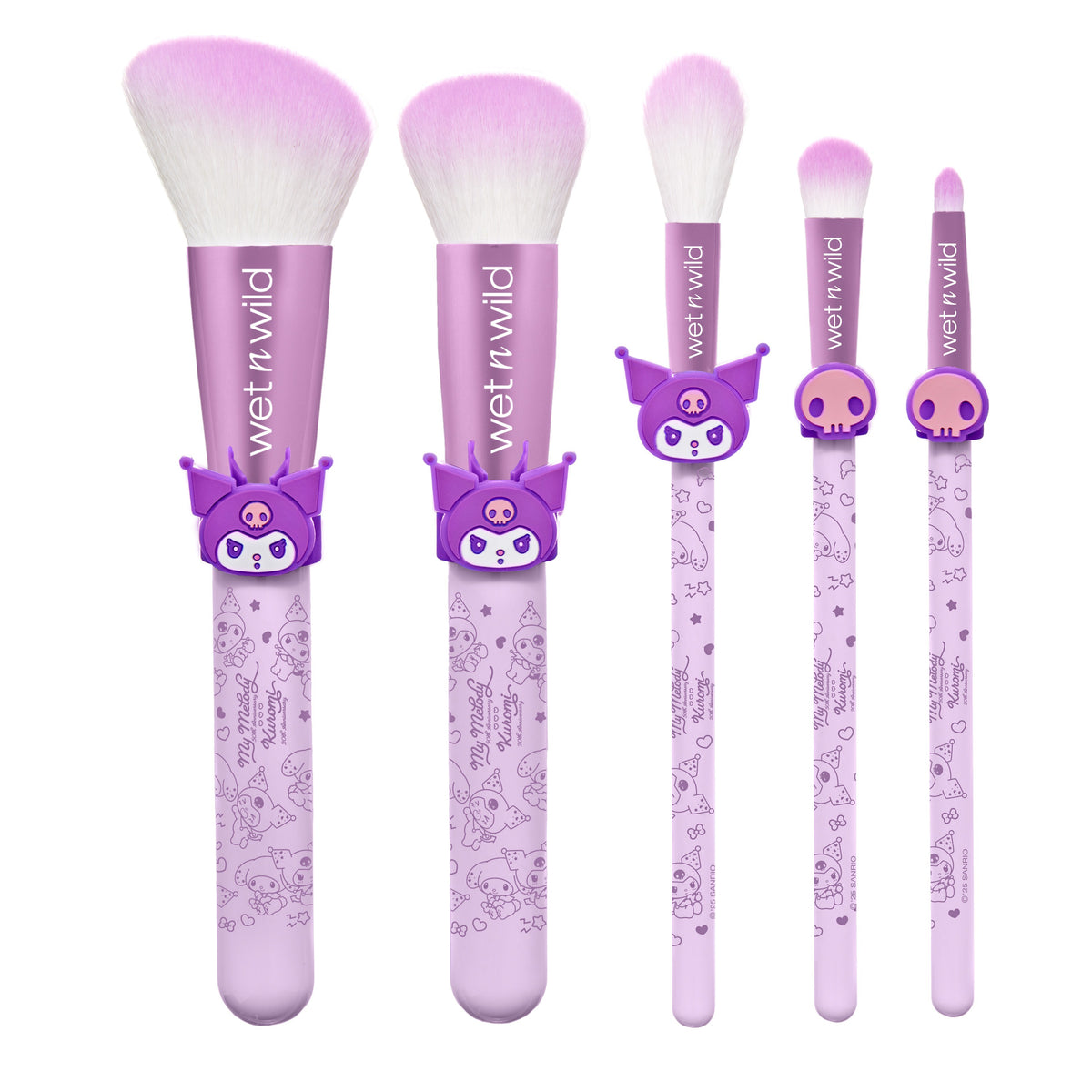 My Melody & Kuromi x Wet n Wild 5-Piece Makeup Brush Set (Kuromi) Beauty MARKWINS