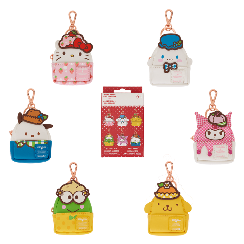 Hello Kitty and Friends x Loungefly Strawberry Shortcake Mini Backpack Keychain Blind Box