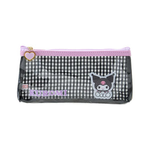 Kuromi Gingham Pencil Pouch Stationery Japan Original