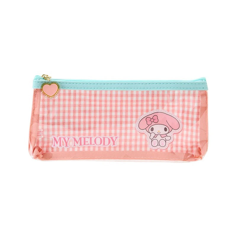 My Melody Gingham Pencil Pouch Stationery Japan Original