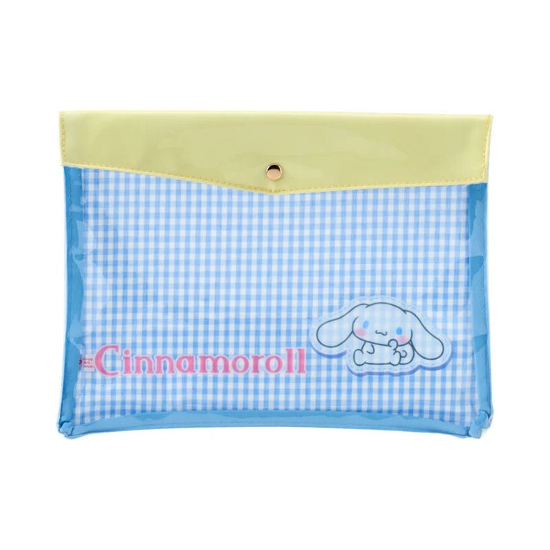 Cinnamoroll Gingham Flat Pouch Stationery Japan Original