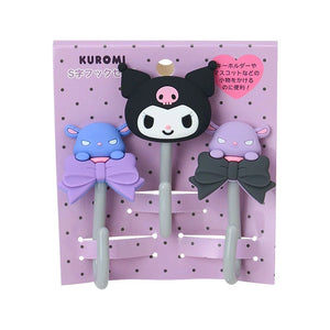 Kuromi OSHI Grid System S-Hook (Set of 3) Home Goods Japan Original