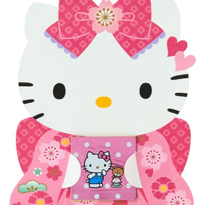 Hello Kitty Enclosure Envelope 6-pc Set (Pink Kimono) Stationery Japan Original