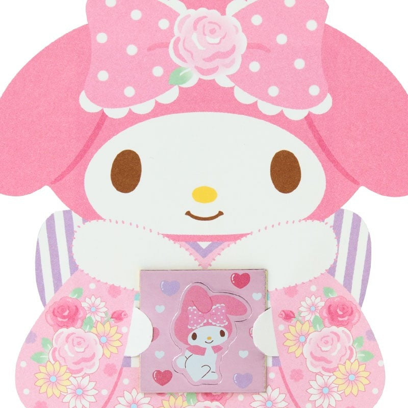 My Melody Enclosure Envelope 6-pc Set (Pink Kimono) Stationery Japan Original