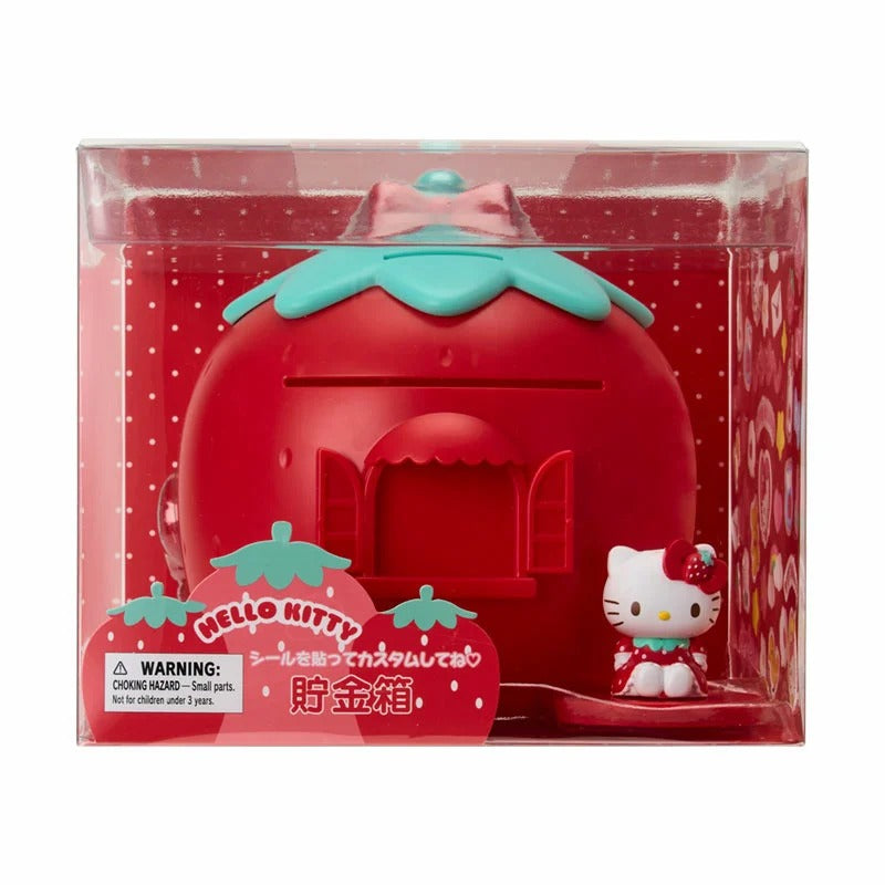 Hello Kitty Customizable Coin Bank (Red Strawberry) Accessory Japan Original