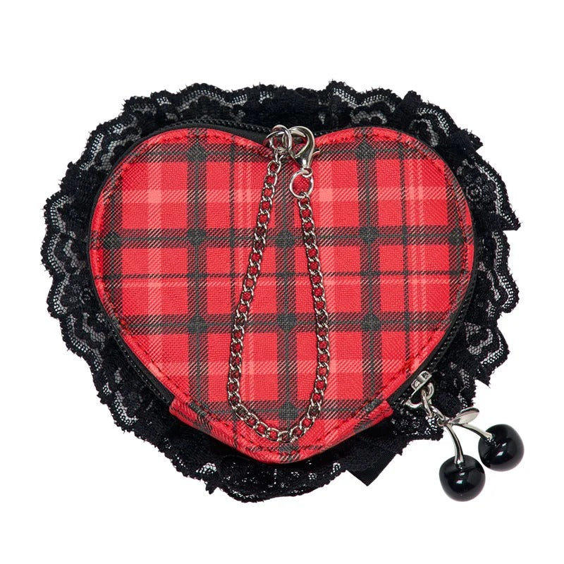 Hello Kitty Mini Pouch Charm (Rock ’n’ Check Series) Bags Japan Original